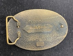 High Mesa Texas Solid Bronze Belt Buckle Vintage 1984 Longhorn Star Made In USA