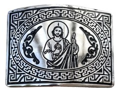 Mexican San Judas Charro Style Cowboy Belt Buckle Hebilla Vaquera Made In Mexico