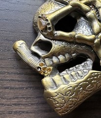 Halloween Skeleton Belt Buckle Gothic Grunge Emo Punk Unisex READ Buckle Only