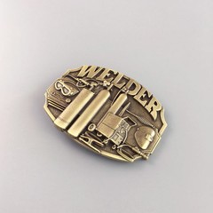 Vintage Bronze Plated Welder Trades Tradesman Belt Buckle also Stock in US