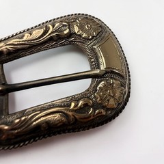 14K Gold Sterling Silver Hollands San Angelo 103 Ranger 3 Pc Belt Buckle Set