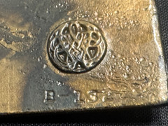 E-108 Bergamot Brass Works Belt buckle B-132 Flag American History From 70s