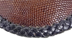 LIZARD skin Belt Buckle Handmade Western Cowboy HANDMADE NEW Authentic brown