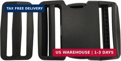 2&Prime; Heavy-Duty Buckle & Straps Set: 6-Pack Side Release Plastic Buckles+11 Yards