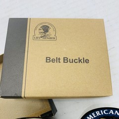 Metal Eagle Belt Buckle North American Hunting Club Life Member and Sticker NEW