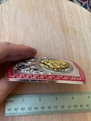 Western Buckle Gold Silver Red Horse Head Buckle Cowboy 2 » Hebillas Vaqueras