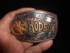 ALLSTATE RODEO BULL RIDING CHAMPION BELT BUCKEL 2012 Rosemont Illinois