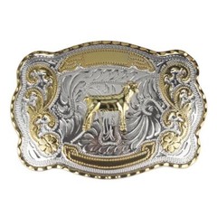 Cinturon Ecuestre Dorado Hebilla Toro Gallo Escorpion Vaquero Cowboy Western