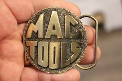 MAC Tools Round Brass Belt Buckle, Great American Buckle, Lmtd Edition, Lot of 3