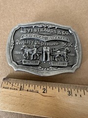 Levis Limited Edition Belt Buckle Levi Strauss Two Horse Brand San Francisco CA