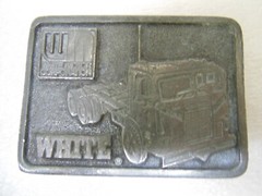 WHITE MOTOR CORPORATION Men&rsquo;s Belt Buckle – BIG DIESEL TRUCK – 1976