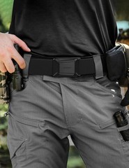 JUKMO Stretch Tactical Belt for Small-for Waist 30&Prime;-36&Prime; (Length 45&Prime;), Black