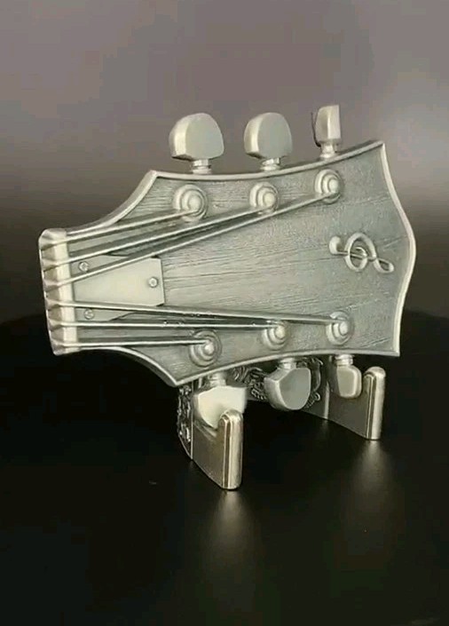 Silver Enamel Guitar Head Belt Buckle Musician Western other Colors Available