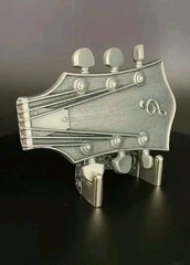 Silver Enamel Guitar Head Belt Buckle Musician Western other Colors Available