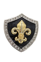 Men Belt Buckle Silver Metal Cowboy Western Gold Fleur De Lys Lily French Shield