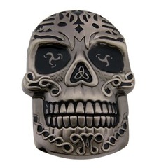 skull skeleton antiqued vintage metal mens belt buckle halloween women costume