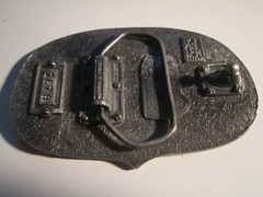 VINTAGE USA STARS AND STRIPES THEME BELT BUCKLE HEAVY GW-20