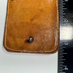 Vintage Leather Belt Buckle Western Style Geometric Embroidered F R