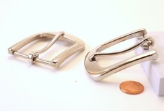 New man/women 1 1/2&Prime; 38mm pin buckle(#T1) shinny nickel color finish USA