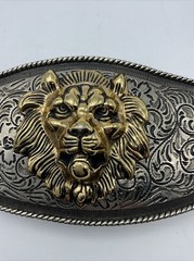 Rare Find Classico Italia Lion Head Belt Buckle,Vintage Belt Buckle, A183 Italia