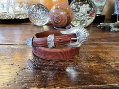 Alexander James Reid style Sterling Silver Belt Buckle Set Nu 31-33-1.25/.75🦎✅