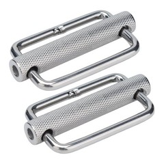 2Pcs Slide Buckle 316 Stainless Steel Rectangle Adjustable Knurled Roller Be CHU