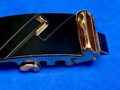 Replacement formal slide style black & copper or rose gold color belt buckle