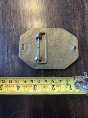 Vintage Avon Train Railroad 3D Brass Metal Belt Buckle Locomotive Excellent