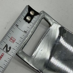 Vintage Silver Tone Hammer Rectangle Belt Buckle Textured Minimalist