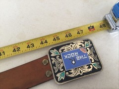 Belt Buckle. “The Rock” And Belt.
