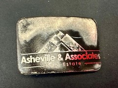 Asheville And Associates Real Estate Realtor Company Vintage Belt Buckle