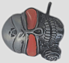 Skull Belt Buckles Tattoo Tribal Gothic Skeleton Halloween Vintage Black Rose