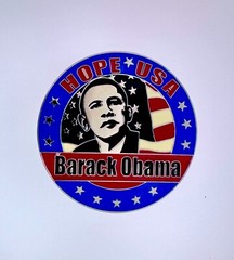 Barack Obama HOPE USA Flag Belt Buckle | American Western Silver Vintage Buckle
