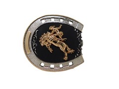 Belt Buckle Golden Horse Cowboy Sliver,Gold,Black,Metal