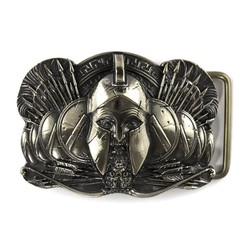 Spartan warrior german silver belt buckle, Military Ancient Greece, King Leonid