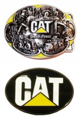 Caterpillar Diesel Power Metal Enamel Belt Buckle Set of 2 Buckles