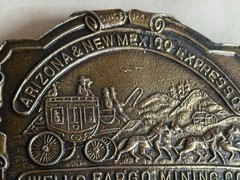 Arizona& New Mexico Wells Fargo Mining Co Belt Buckle