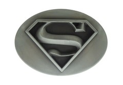 Vintage Superman Belt Buckle Men Gray Metal DC Comics Original Cosplay Halloween