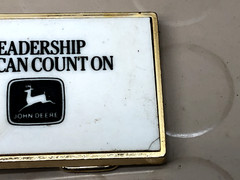 Vintage John Deere Belt Buckle Leadership You Can Count On Metal Tile