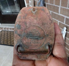 vintage CIANBRO Construction Pittsfield, ME ANACORTES BRASS BELT BUCKLE ~1989~
