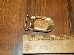 Vintage MACO Brass Belt Buckle Momogrammed « H » w/ Mother of Pearl Inlay