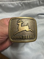 Three Vintage John Deere Belt Buckles