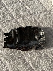 Flaming Electric Guitar Skull Cutout Musician Rock Band Gothic Belt Buckle