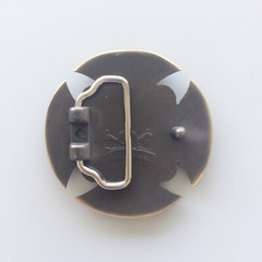 Antique Bronze Plated Celtic Knot Cross Vintage Belt Buckle