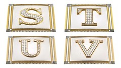 Initial Letter New Men Women A B C D G J R S T Western Cowboy Bling Belt Buckles