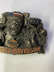 Vintage HARLEY DAVIDSON belt buckle H-411 1991 Baron USA Hog Toys Rare