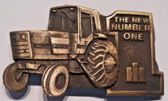 belt buckle International Harvester New Number 1 Spec Cast silver 4&Prime; long brass