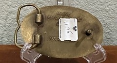 Walt Disney Productions Enameled Brass Belt Buckle Old Hunters Never Die…