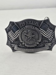 Vintage 1996 NRA National Rifle Association America 125 Years Belt Buckle Pewter