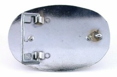 39mm Round Leopardskin Jasper Cabochon Cab Silver Color Oval Belt Buckle PBB12
